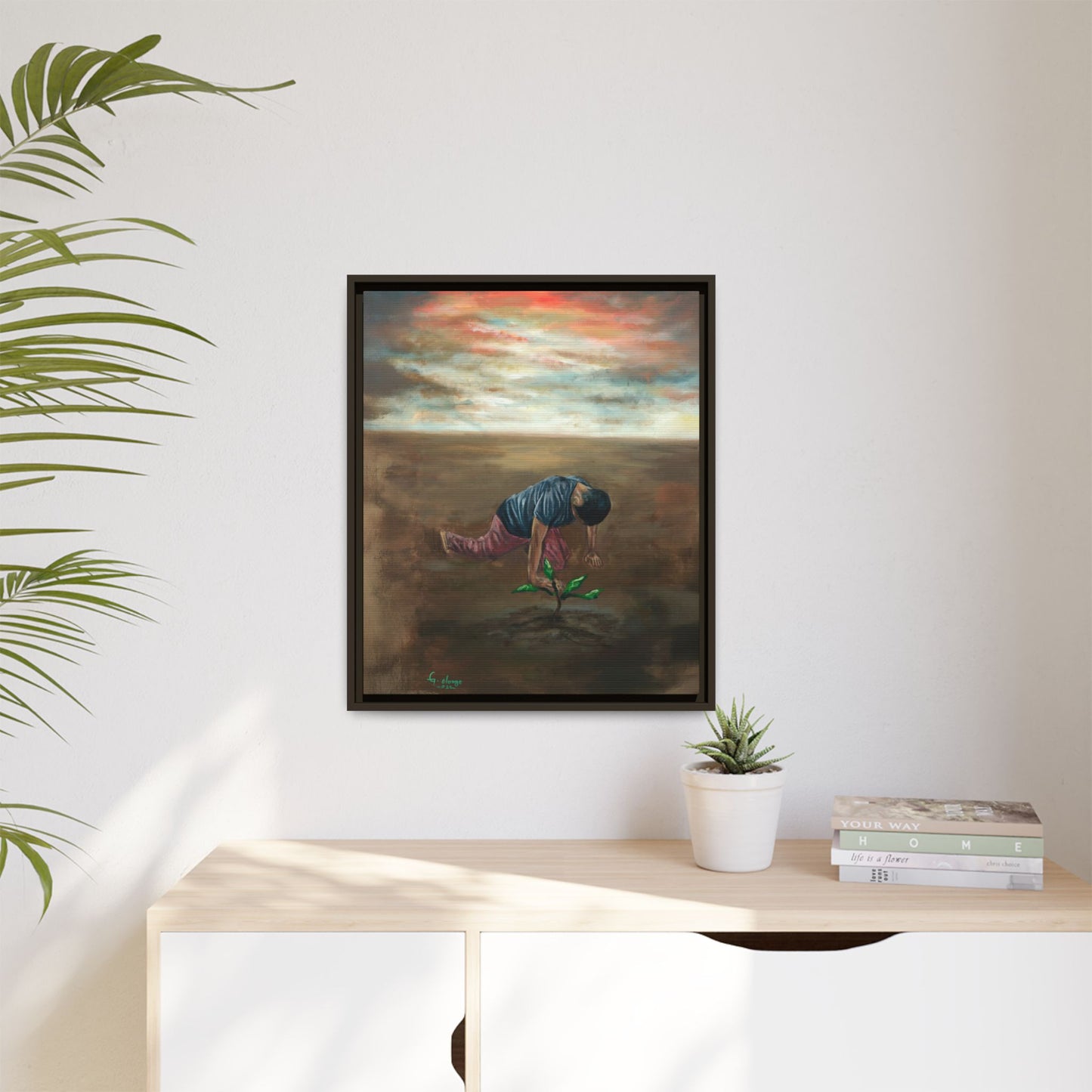 Framed Matte Canvas Print - L’espoir (Hope)
