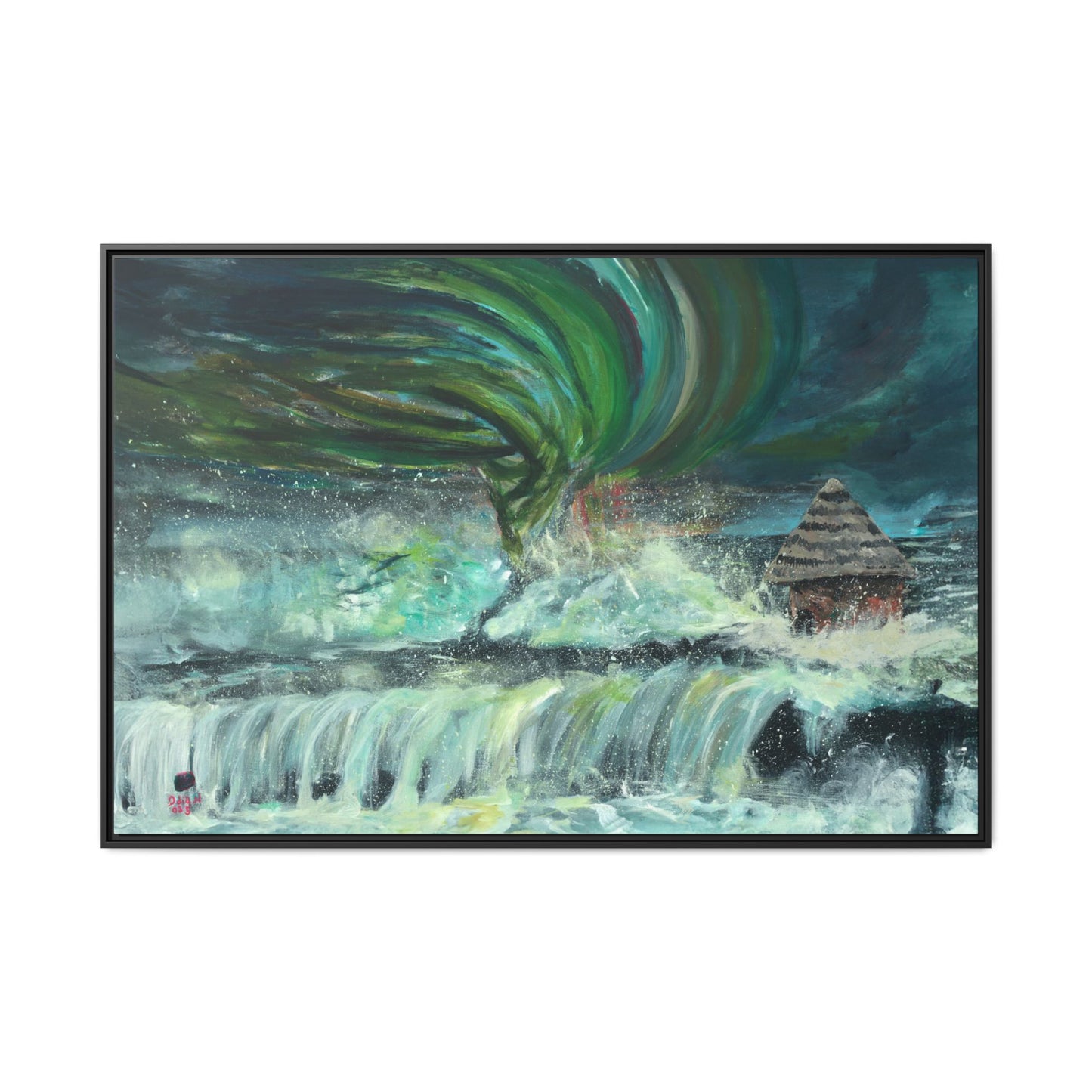 Framed Matte Canvas Print - Au Dela De Notre Souffrance (Beyond our Suffering)