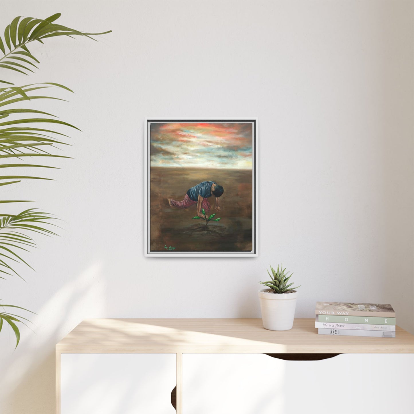 Framed Matte Canvas Print - L’espoir (Hope)