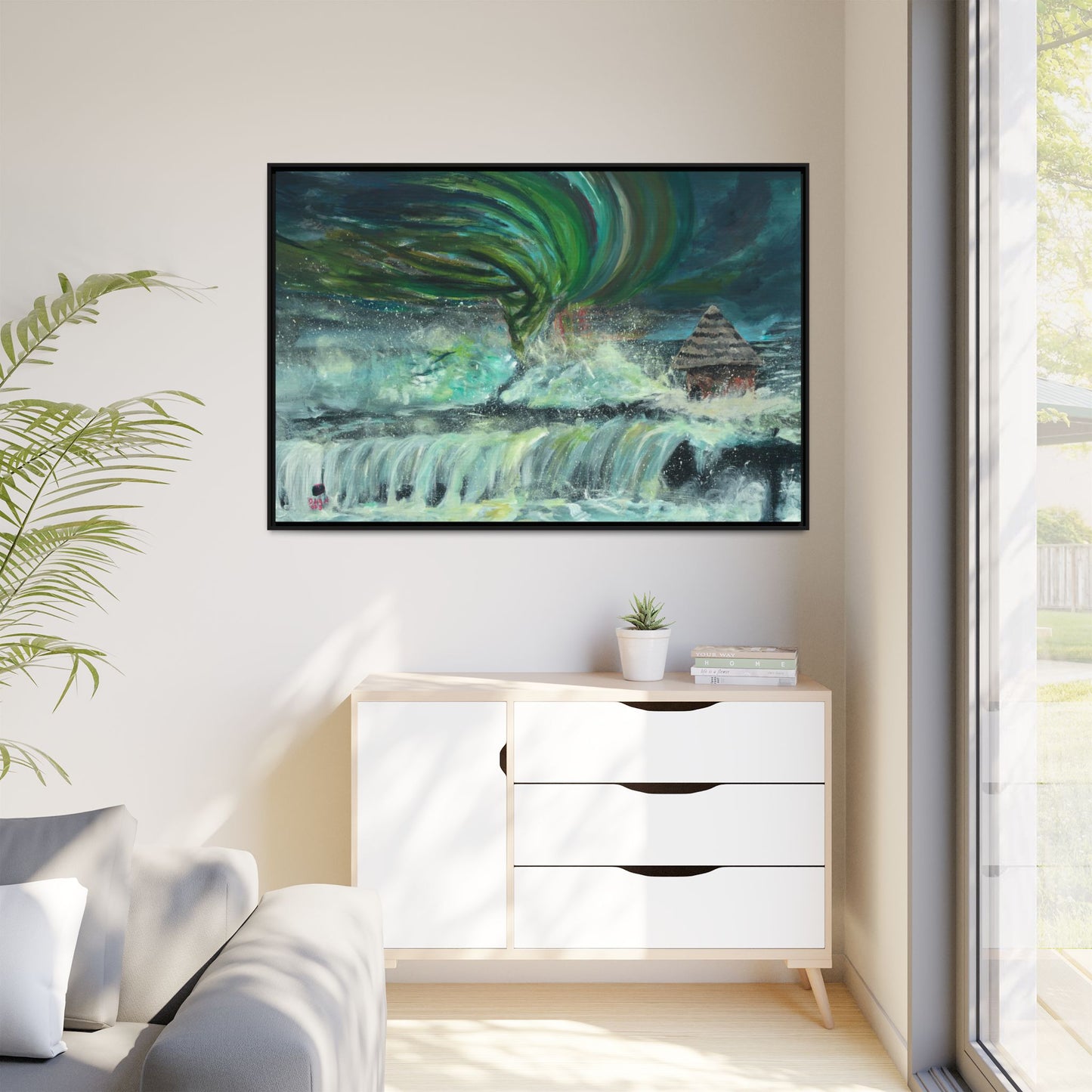 Framed Matte Canvas Print - Au Dela De Notre Souffrance (Beyond our Suffering)