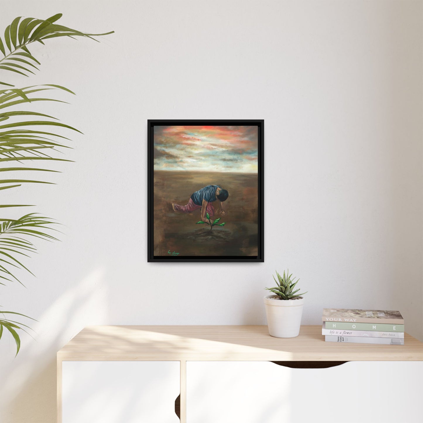 Framed Matte Canvas Print - L’espoir (Hope)