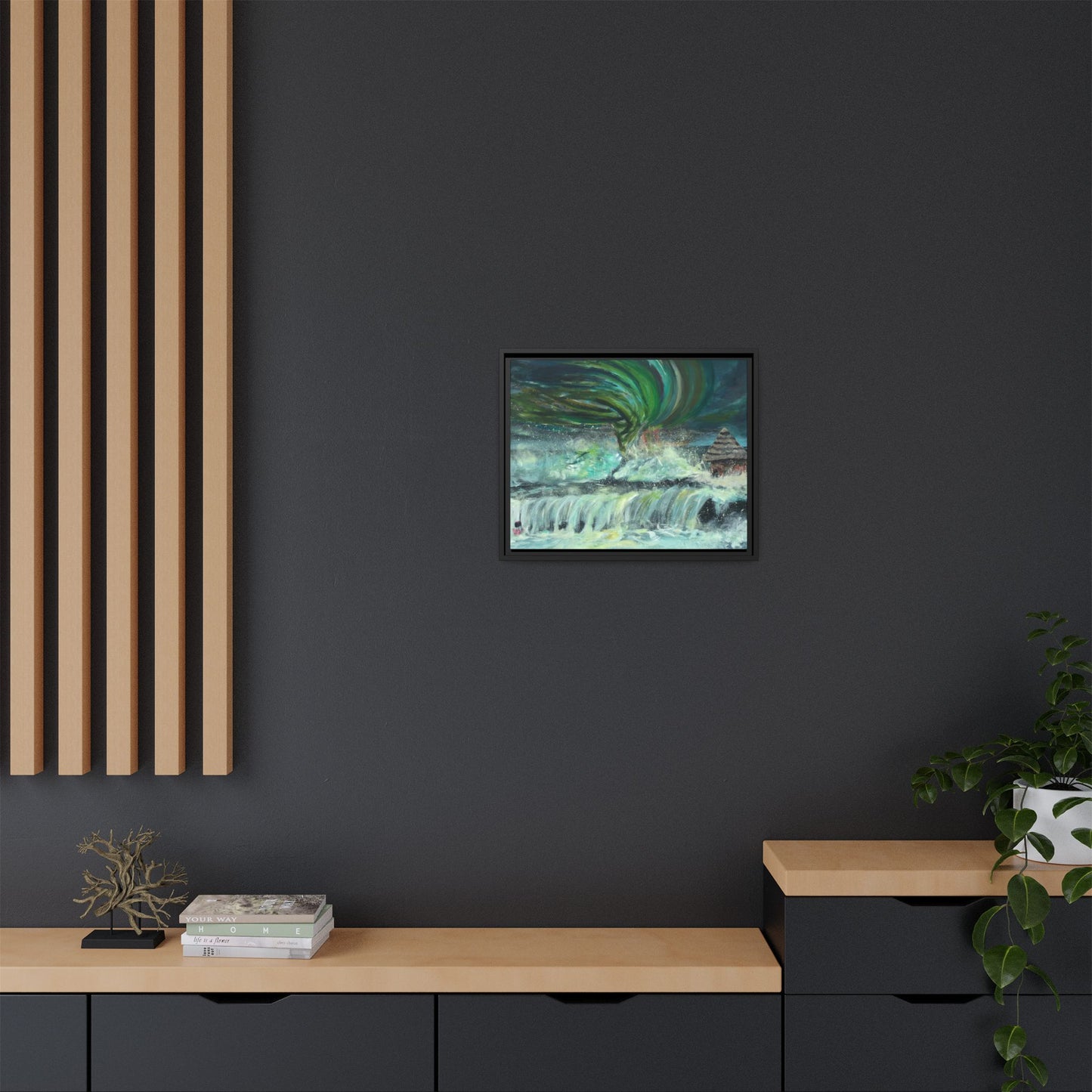 Framed Matte Canvas Print - Au Dela De Notre Souffrance (Beyond our Suffering)