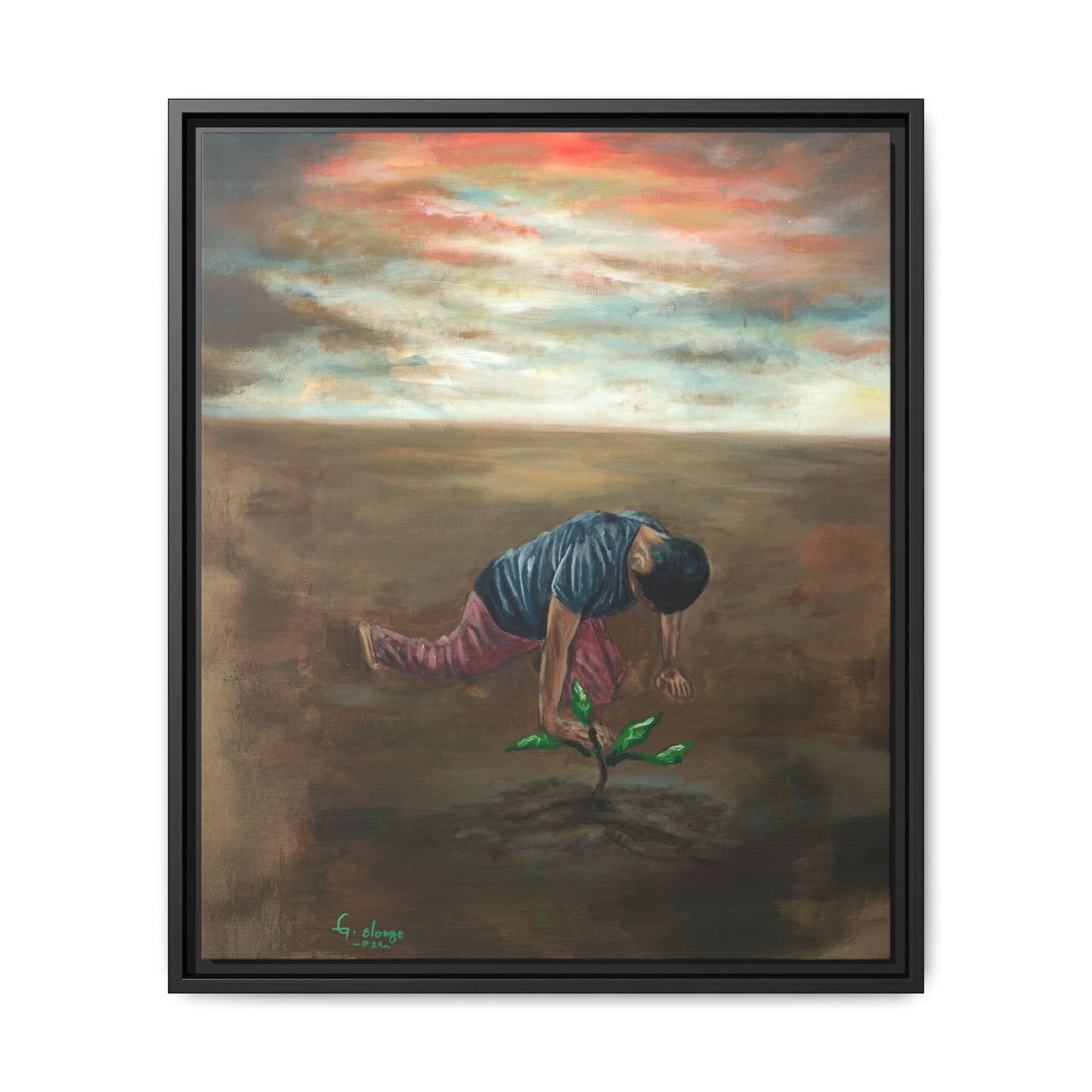 Framed Matte Canvas Print - L’espoir (Hope)