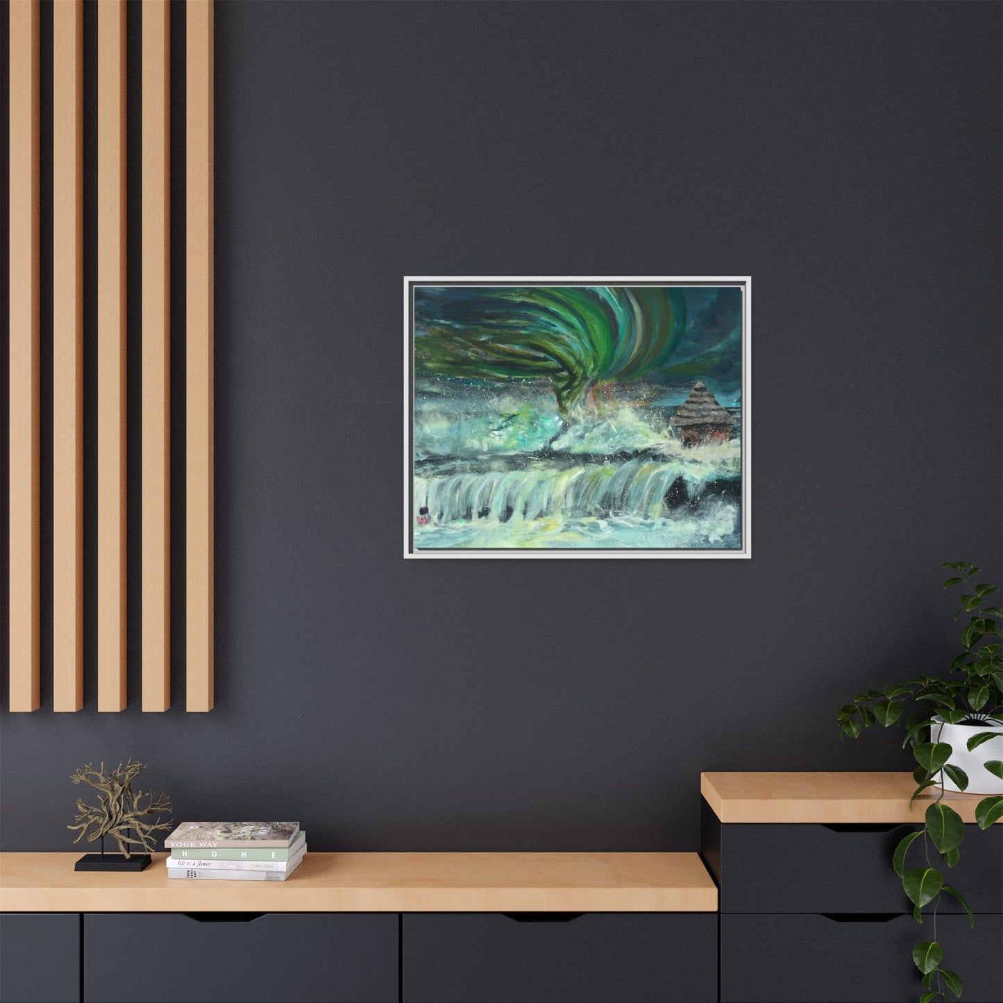 Framed Matte Canvas Print - Au Dela De Notre Souffrance (Beyond our Suffering)