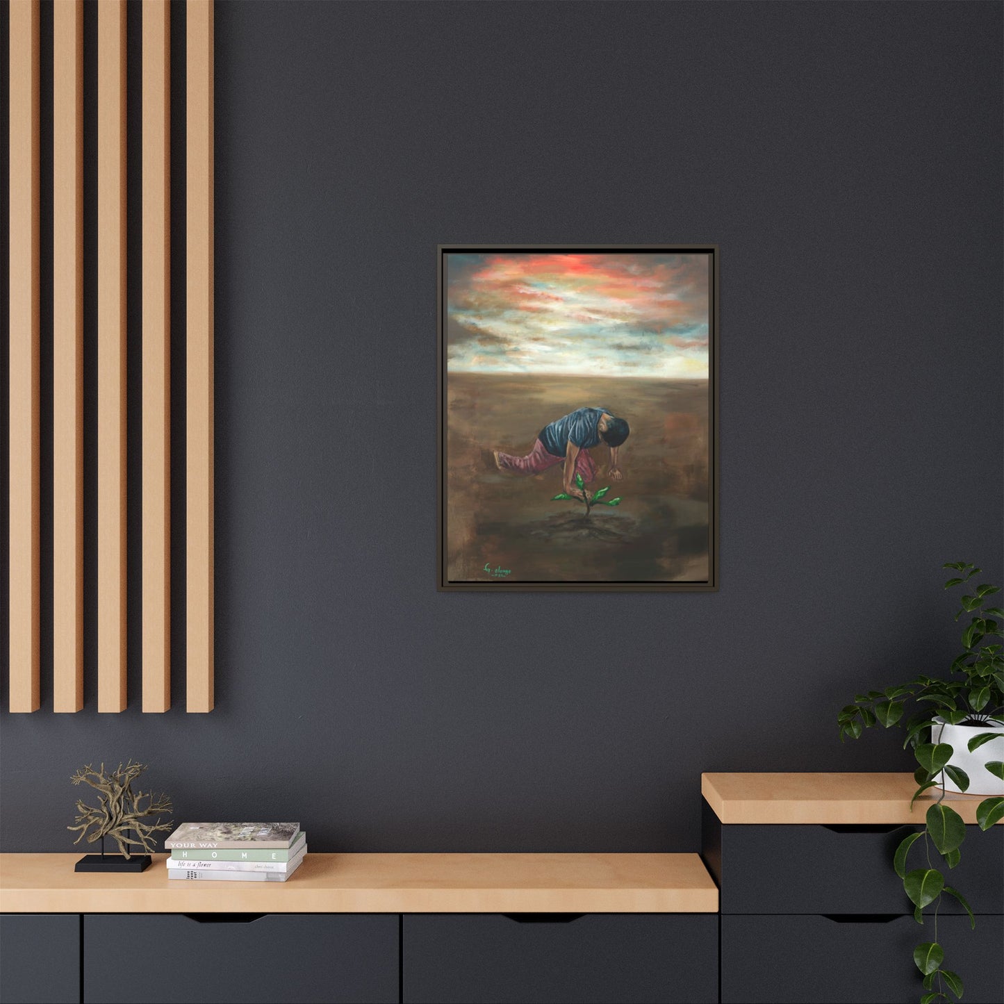 Framed Matte Canvas Print - L’espoir (Hope)