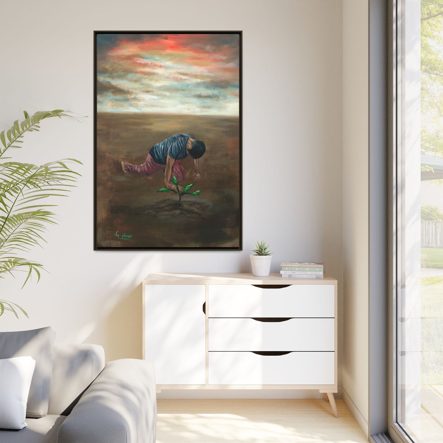 Framed Matte Canvas Print - L’espoir (Hope)