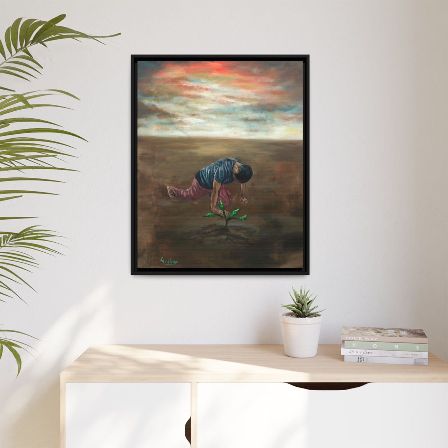 Framed Matte Canvas Print - L’espoir (Hope)