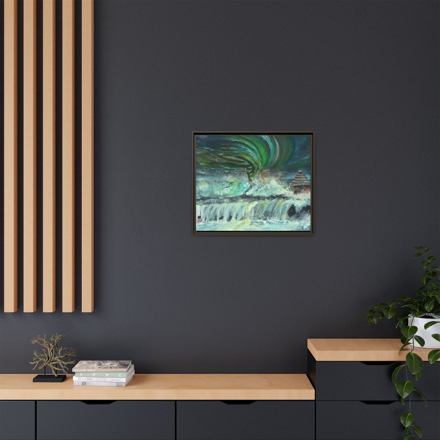 Framed Matte Canvas Print - Au Dela De Notre Souffrance (Beyond our Suffering)