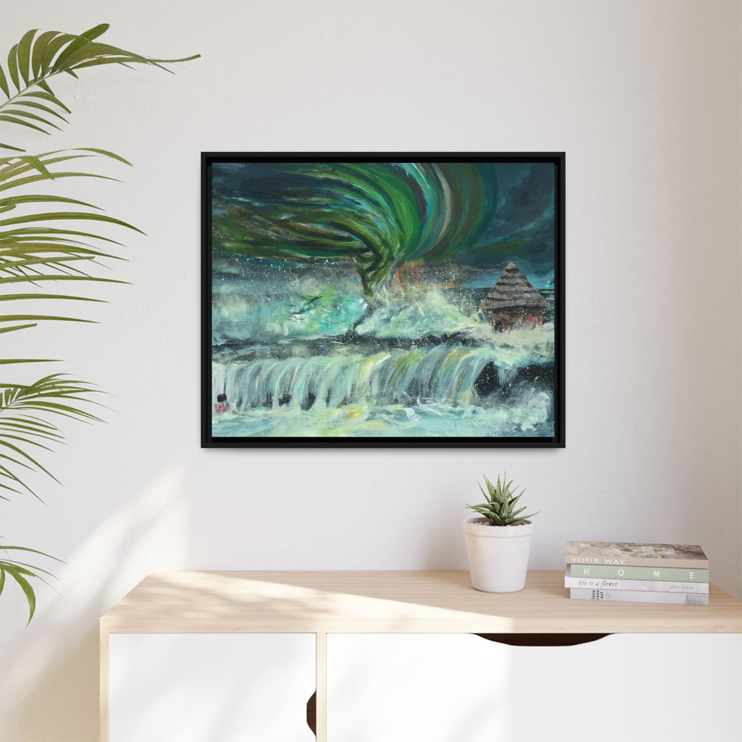 Framed Matte Canvas Print - Au Dela De Notre Souffrance (Beyond our Suffering)