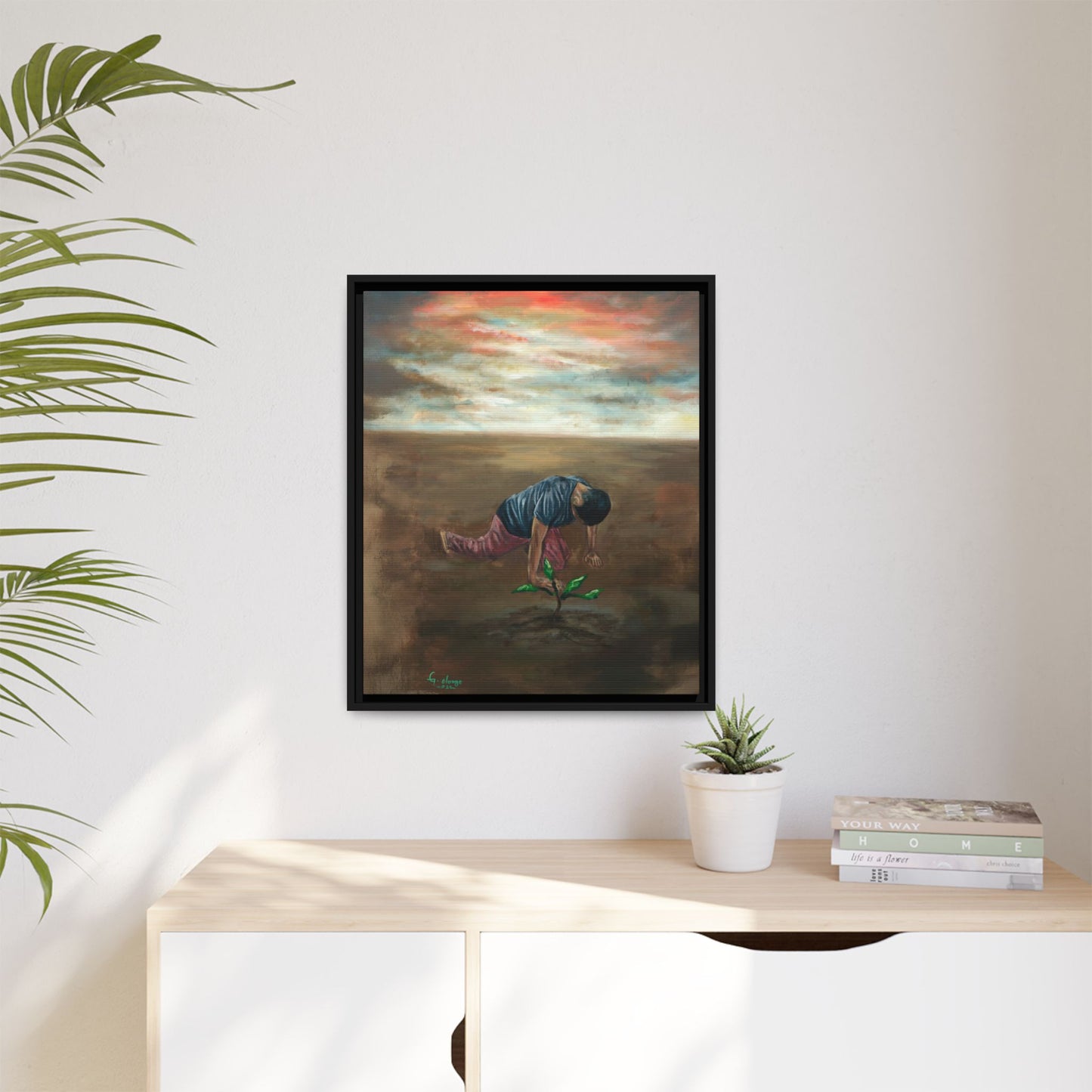 Framed Matte Canvas Print - L’espoir (Hope)