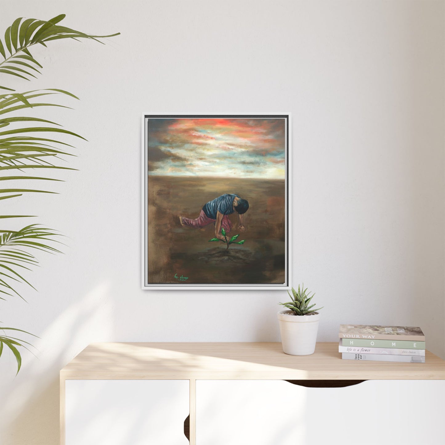 Framed Matte Canvas Print - L’espoir (Hope)