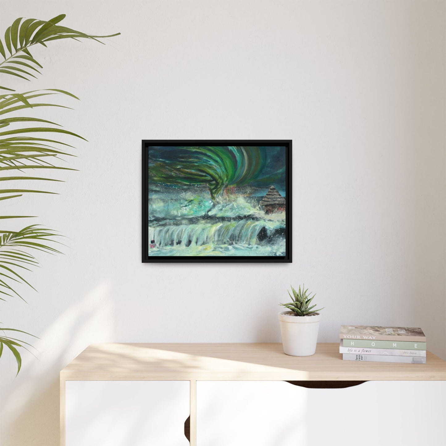 Framed Matte Canvas Print - Au Dela De Notre Souffrance (Beyond our Suffering)