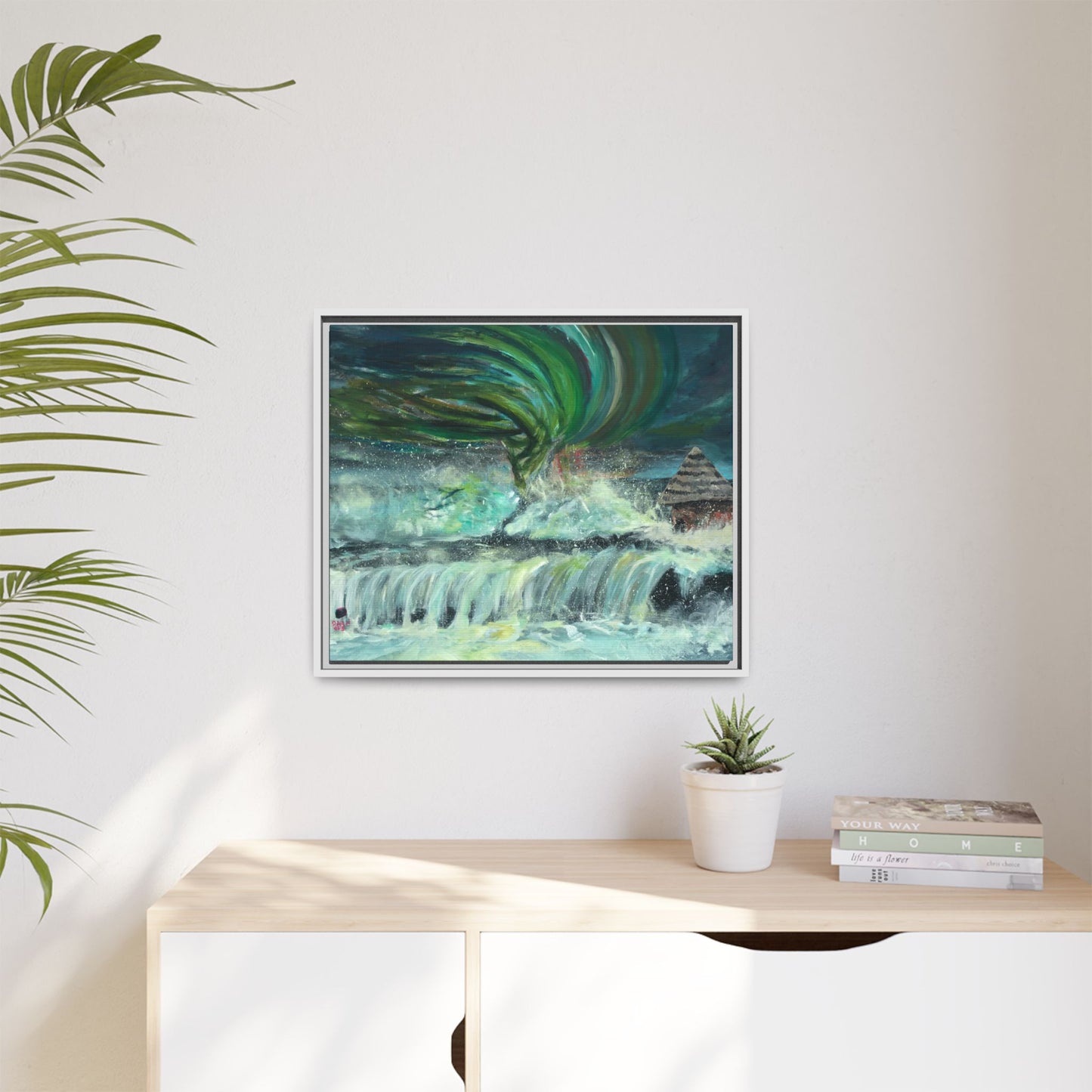 Framed Matte Canvas Print - Au Dela De Notre Souffrance (Beyond our Suffering)