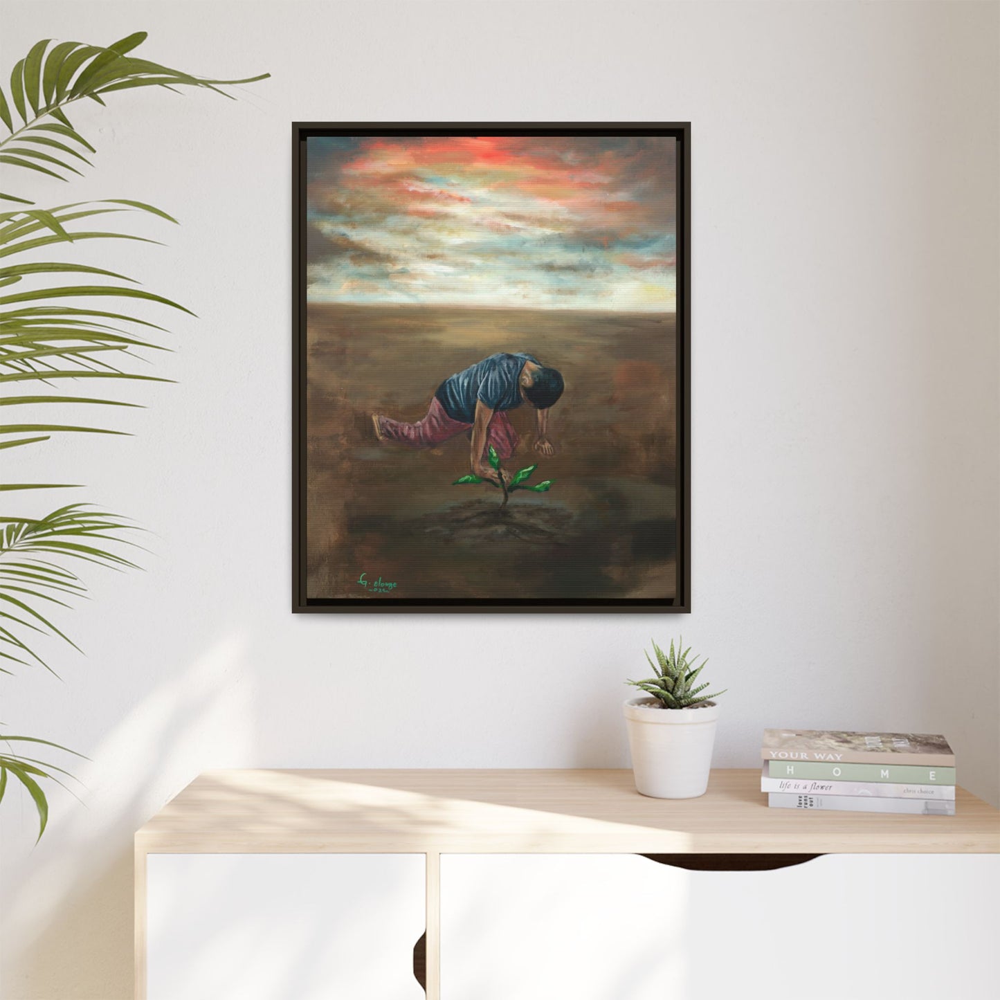 Framed Matte Canvas Print - L’espoir (Hope)